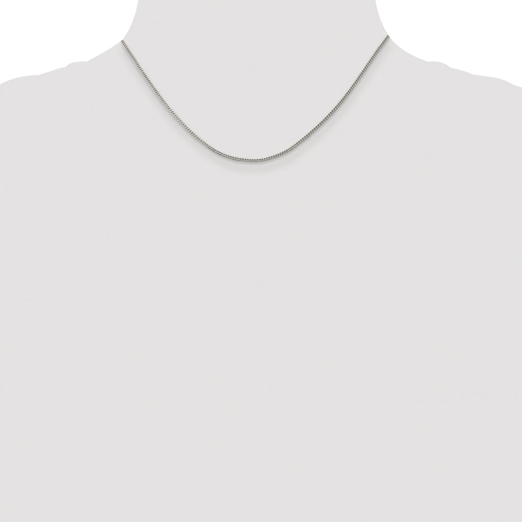 Sterling Silver Rhodium-plated 1.5mm Curb Chain