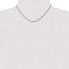 Sterling Silver Rhodium-plated 1.5mm Curb Chain