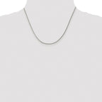Sterling Silver Rhodium-plated 1.5mm Curb Chain
