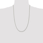 Sterling Silver Rhodium-plated 1.5mm Curb Chain
