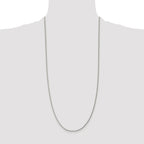 Sterling Silver Rhodium-plated 1.5mm Curb Chain