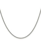 Sterling Silver Rhodium-Plated Curb Chain Necklace 1.75mm