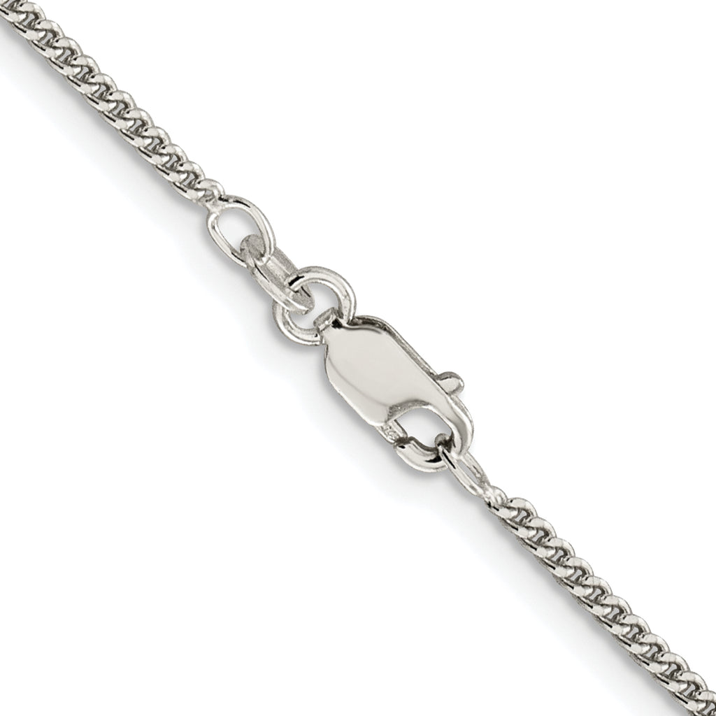 Sterling Silver Rhodium-Plated Curb Chain Necklace 1.75mm