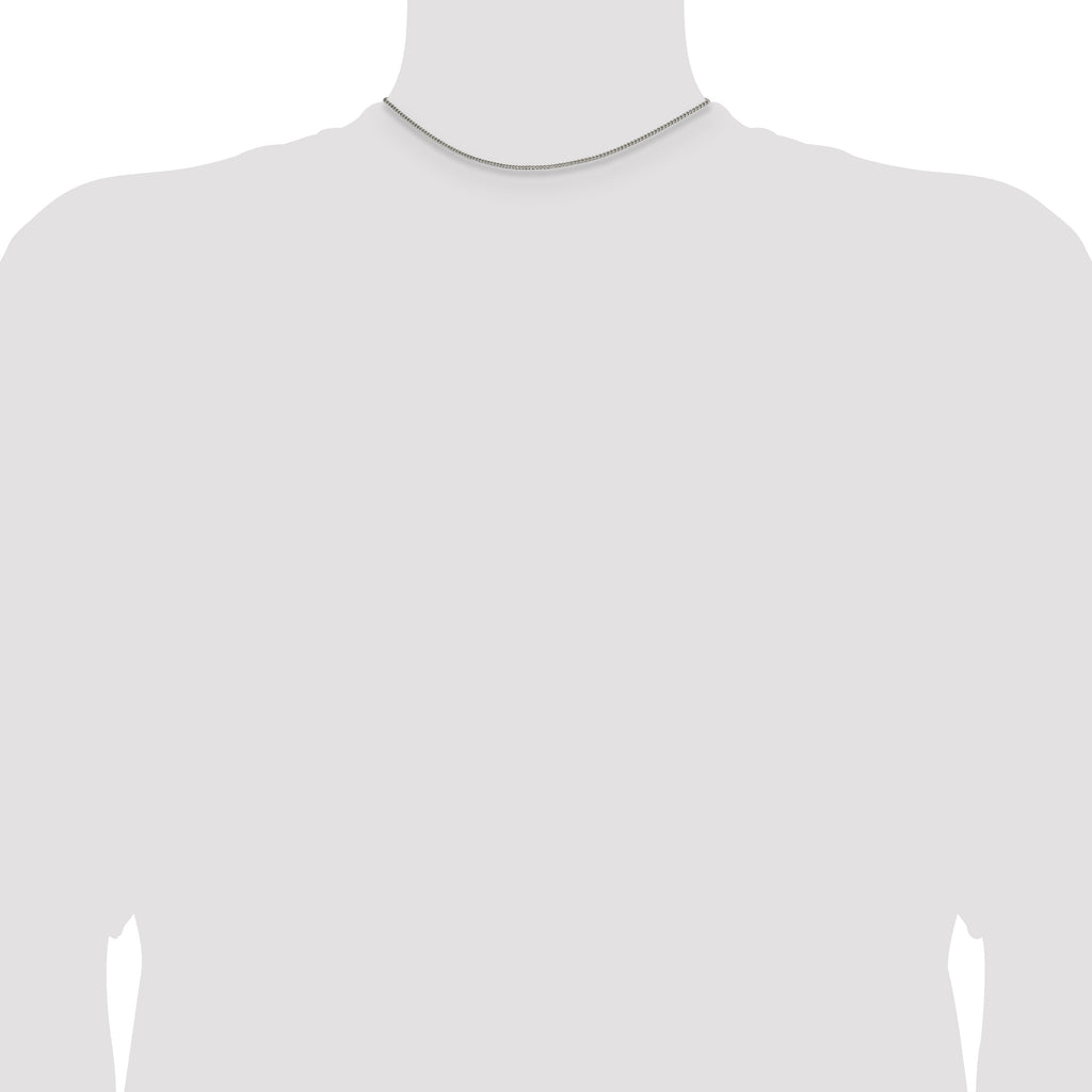 Sterling Silver Rhodium-plated 1.75mm Curb Chain