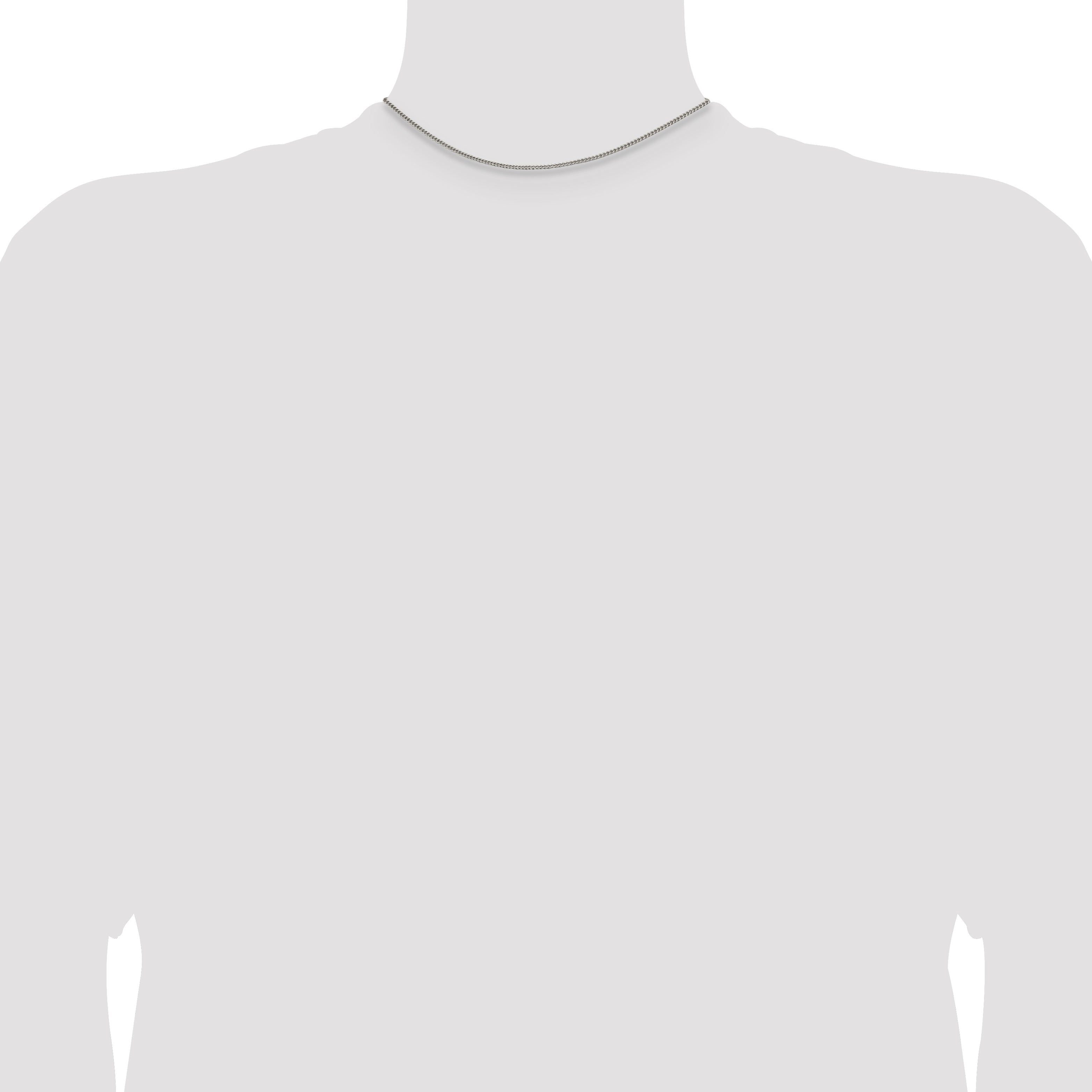 Sterling Silver Rhodium-plated 1.75mm Curb Chain