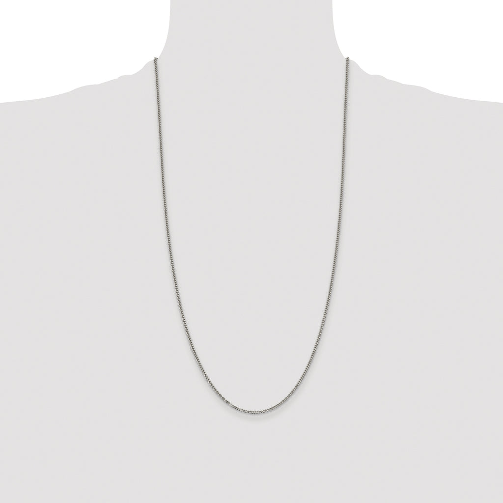 Sterling Silver Rhodium-plated 1.75mm Curb Chain