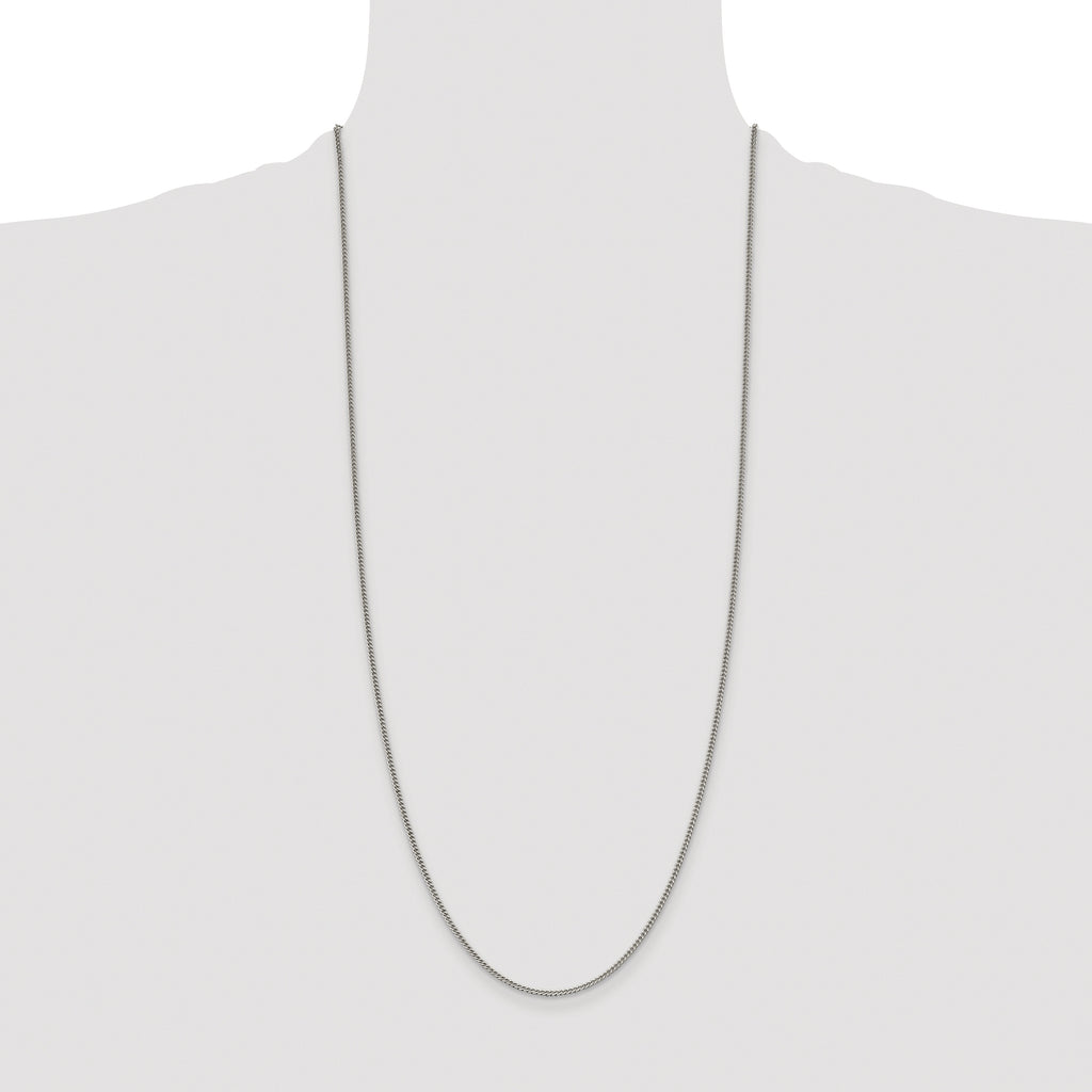 Sterling Silver Rhodium-plated 1.75mm Curb Chain