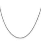 Sterling Silver 2mm Curb Chain Anklet