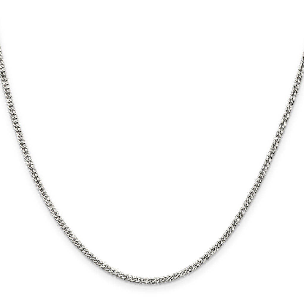 Sterling Silver Curb Chain Necklace 2mm