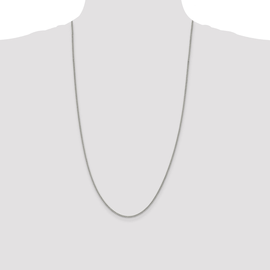 Sterling Silver 2mm Curb Chain Anklet