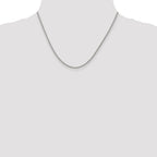 Sterling Silver Rhodium-Plated Curb Chain Necklace 2mm
