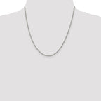 Sterling Silver Rhodium-plated 2mm Curb Chain