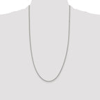 Sterling Silver Rhodium-plated 2mm Curb Chain