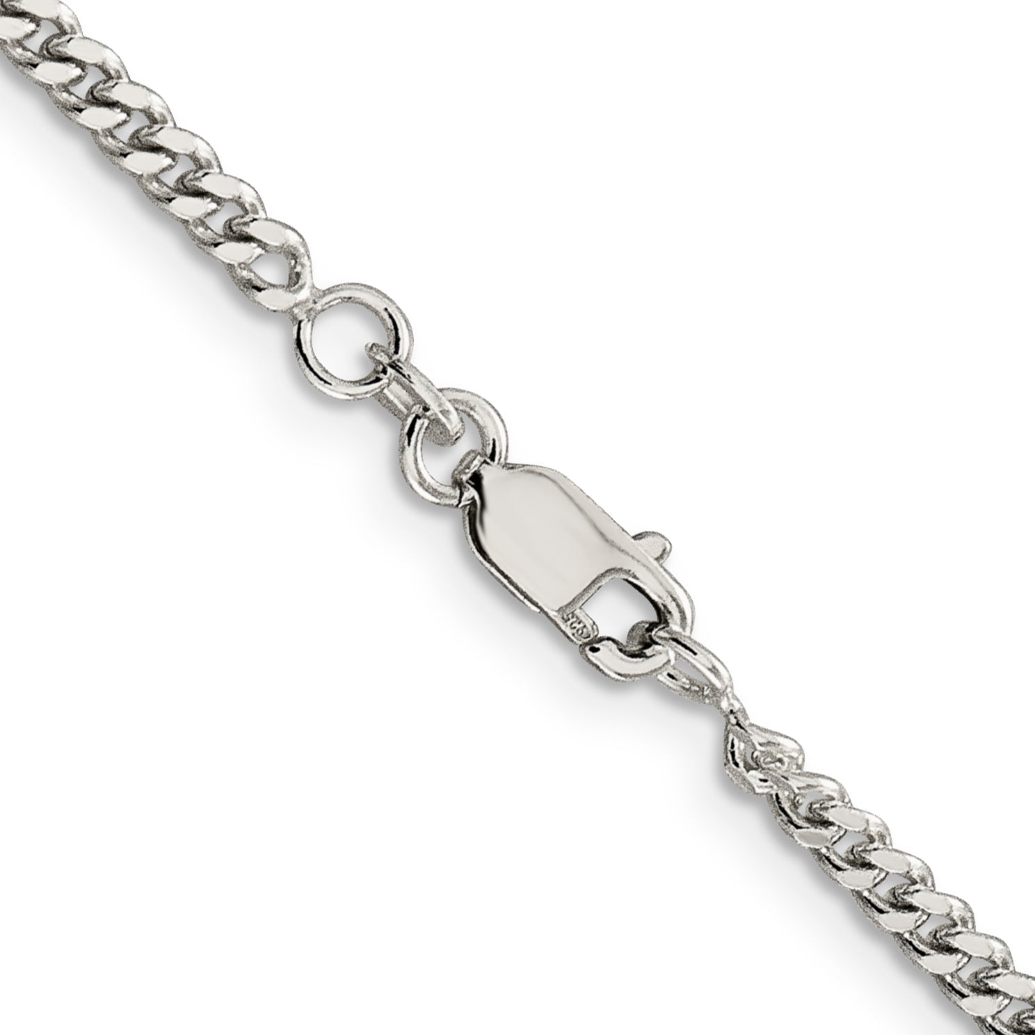 Sterling Silver Curb Chain Necklace 3mm