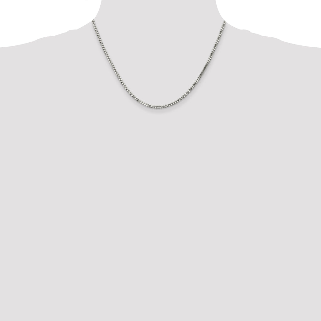 Sterling Silver Curb Chain Necklace 3mm