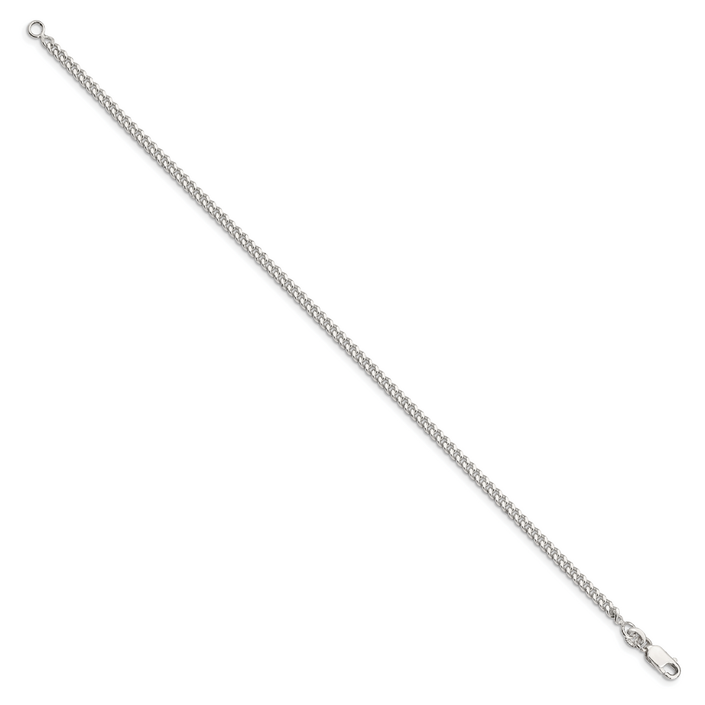 Sterling Silver 3mm Curb Chain Anklet