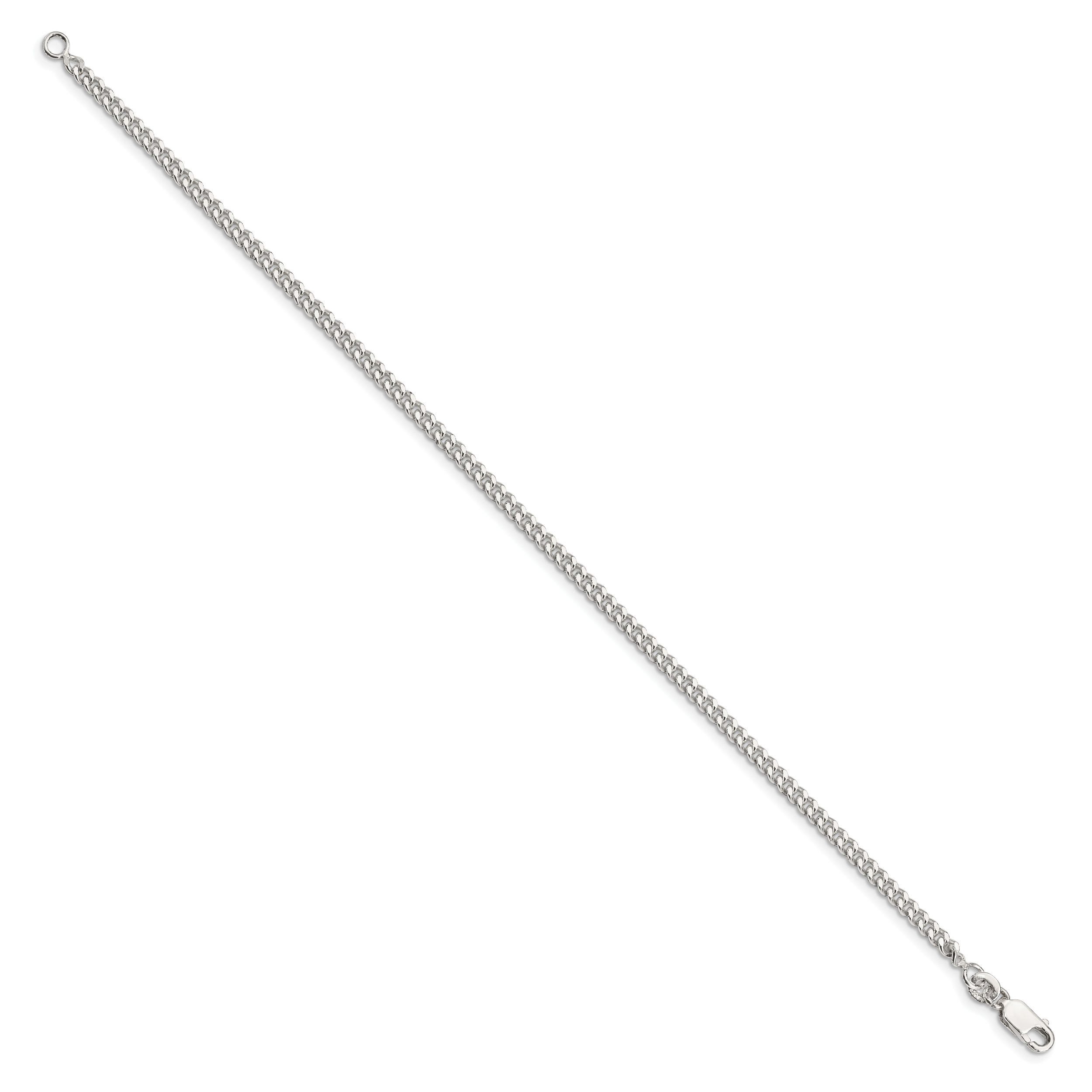 Sterling Silver 3mm Curb Chain Anklet
