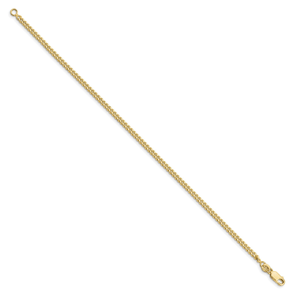 Gold-plated Sterling Silver 3mm Curb Chain - Sophia Jewelers