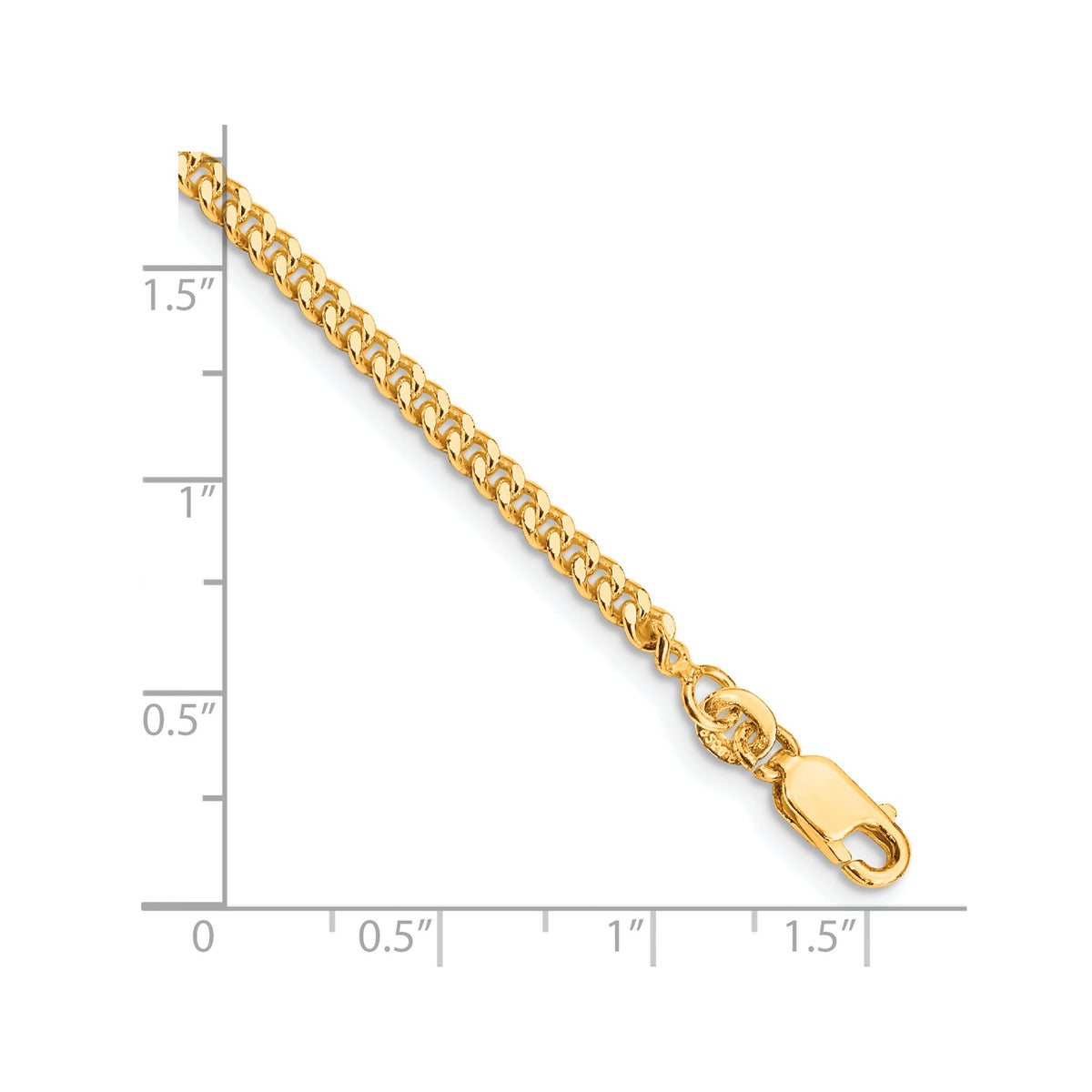 Gold-plated Sterling Silver 3mm Curb Chain - Sophia Jewelers