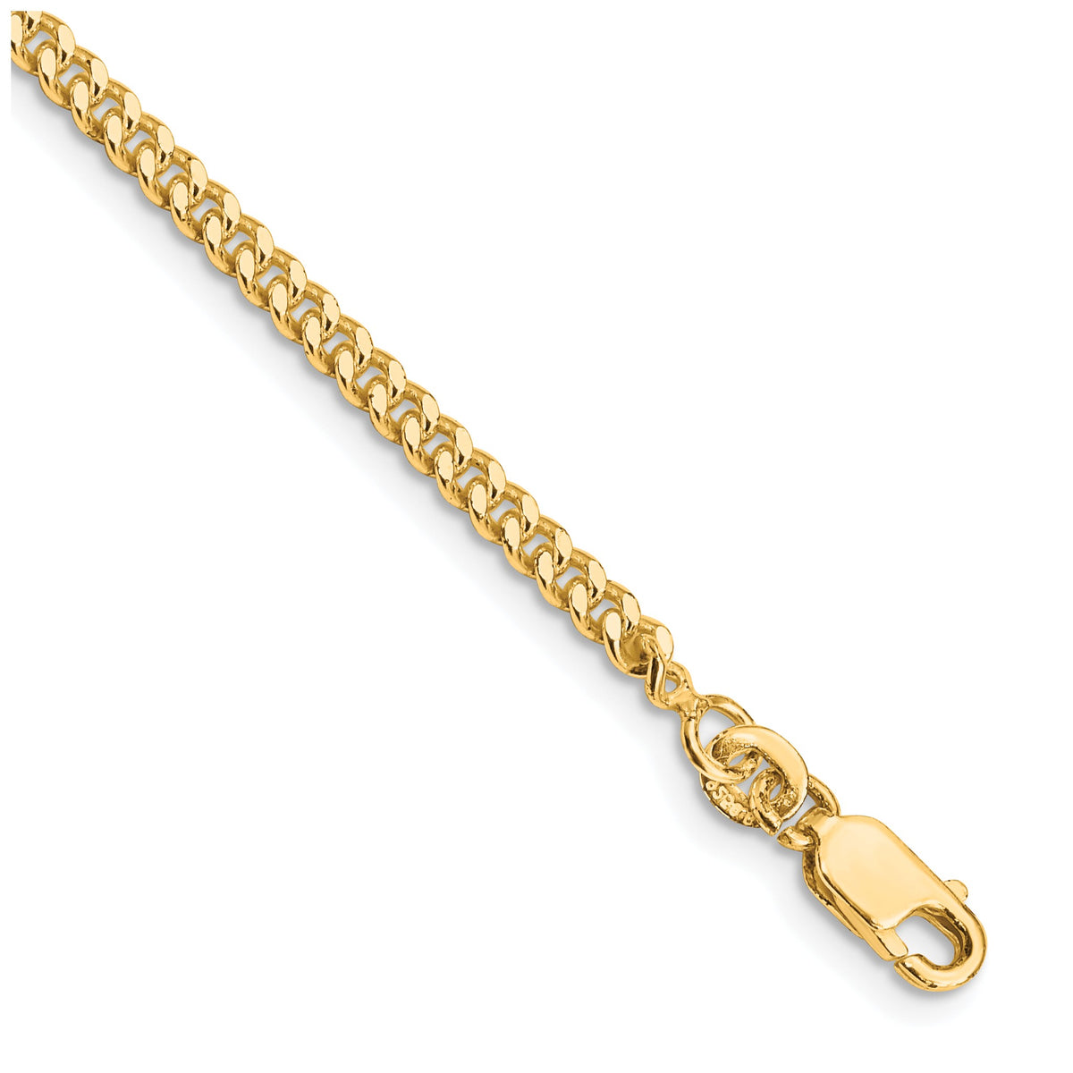 Gold-plated Sterling Silver 3mm Curb Chain - Sophia Jewelers