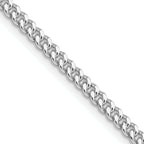 Sterling Silver Rhodium-Plated Curb Chain Necklace 3mm