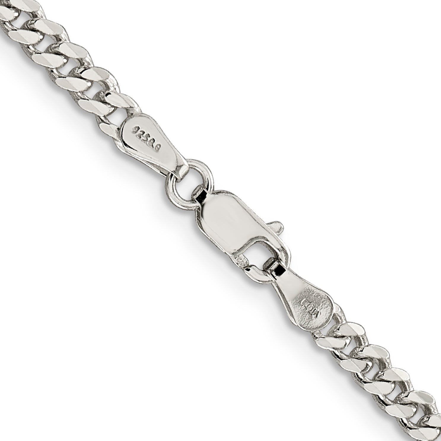 Curb Chain Necklace in Sterling Silver, 3.5mm Secondary image