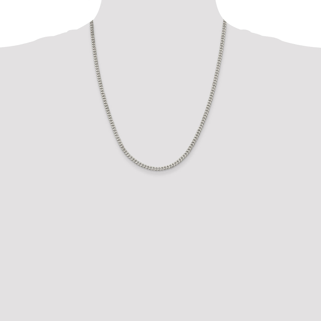 Sterling Silver Curb Chain Necklace 3.5mm