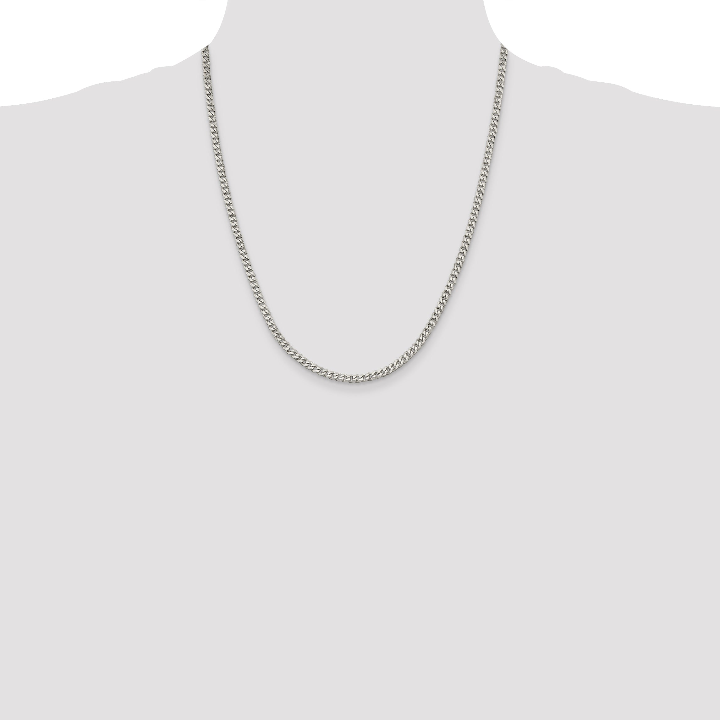 Sterling Silver Curb Chain Necklace 3.5mm