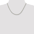 Sterling Silver Rhodium-plated 3.5mm Curb Chain