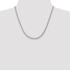 Sterling Silver Rhodium-plated 3.5mm Curb Chain