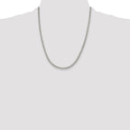 Sterling Silver Rhodium-plated 3.5mm Curb Chain