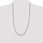 Sterling Silver Rhodium-plated 3.5mm Curb Chain