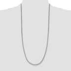 Sterling Silver Rhodium-plated 3.5mm Curb Chain