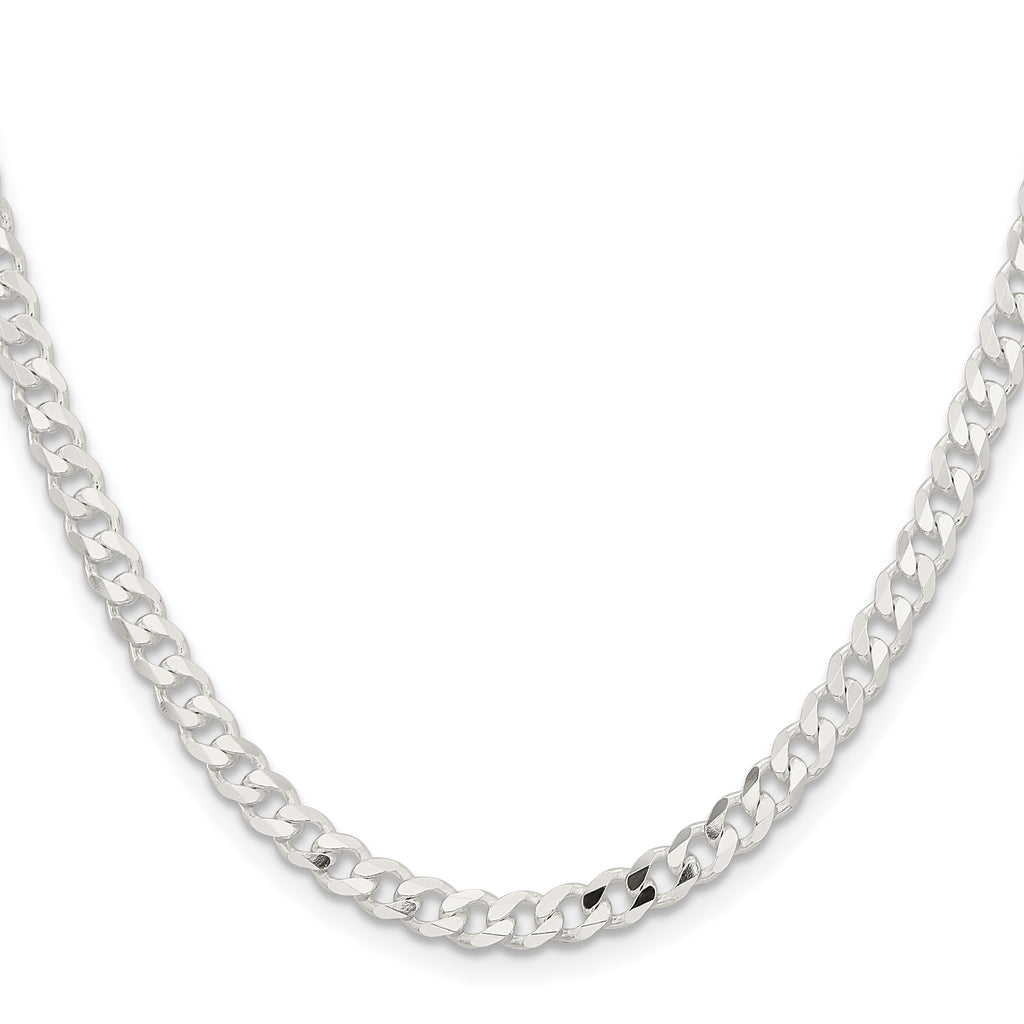 Sterling Silver Curb Chain Necklace 4.5mm