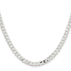 Sterling Silver Curb Chain Necklace 4.5mm