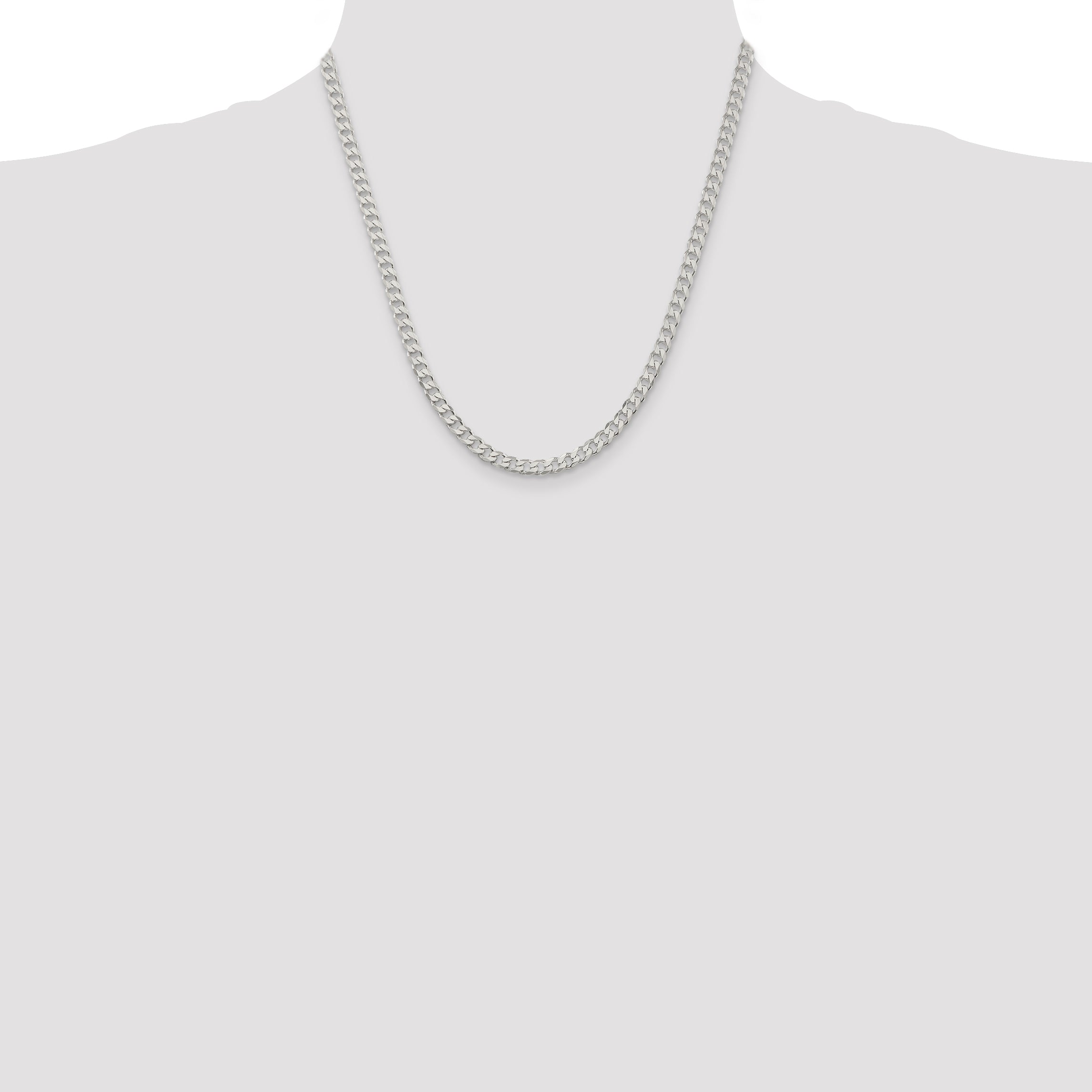 Sterling Silver Curb Chain Necklace 4.5mm
