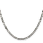 Sterling Silver Rhodium-plated 4.5mm Curb Chain