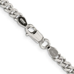 Sterling Silver Rhodium-plated 4.5mm Curb Chain