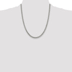 Sterling Silver Rhodium-plated 4.5mm Curb Chain