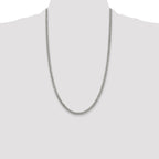Sterling Silver Rhodium-plated 4.5mm Curb Chain