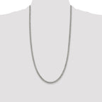 Sterling Silver Rhodium-plated 4.5mm Curb Chain