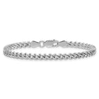 Sterling Silver Rhodium-plated 4.5mm Curb Chain