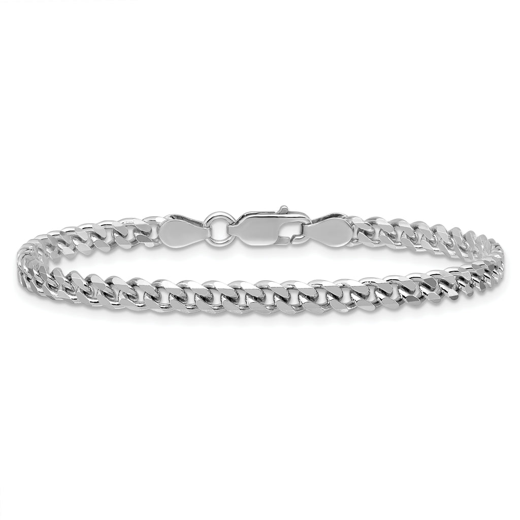 Sterling Silver Rhodium-plated 4.5mm Curb Chain