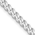 Sterling Silver Rhodium-plated 4.5mm Curb Chain