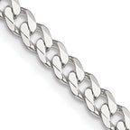 Sterling Silver Curb Chain Necklace 4.5mm