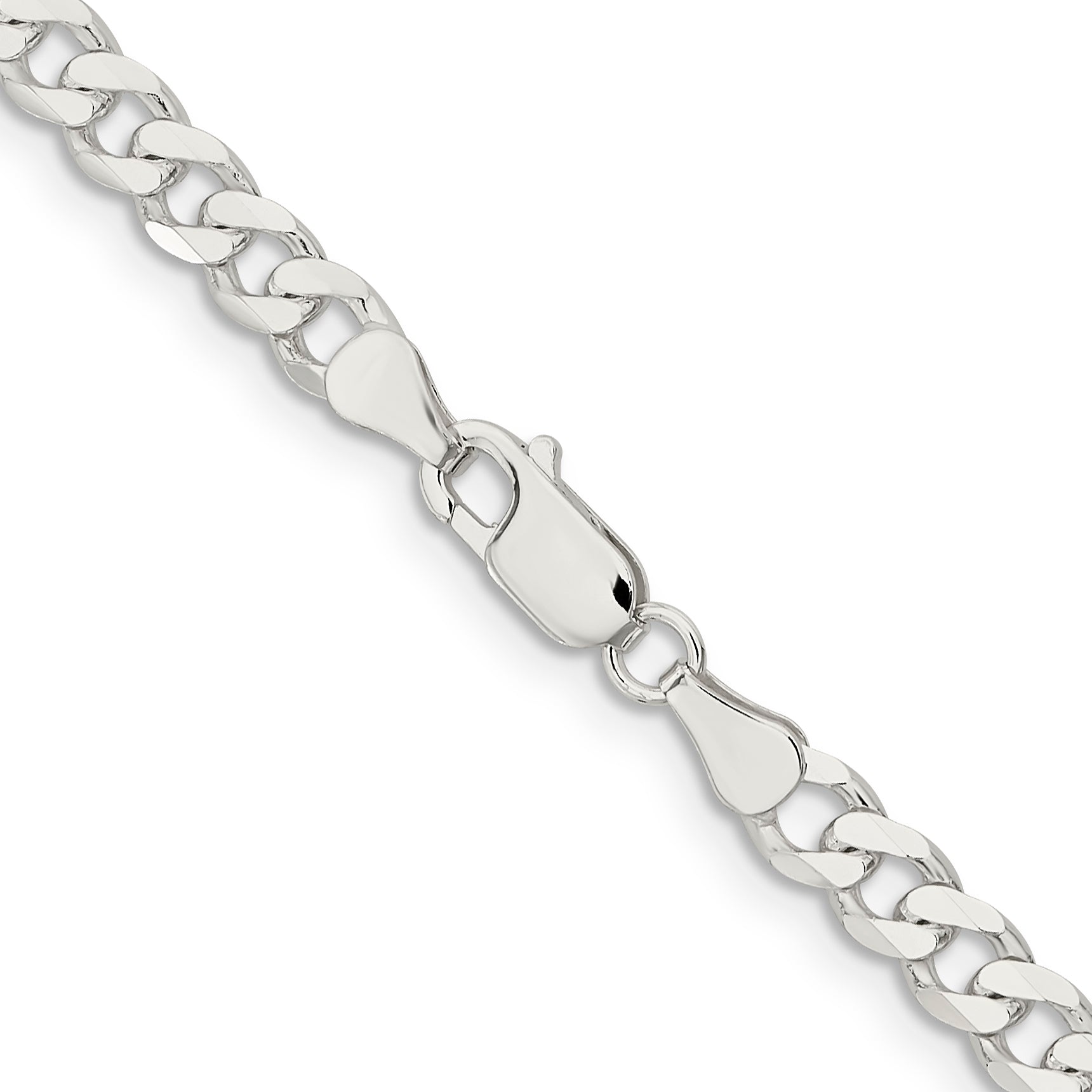 Sterling Silver Curb Chain Necklace 5.7mm Secondary image