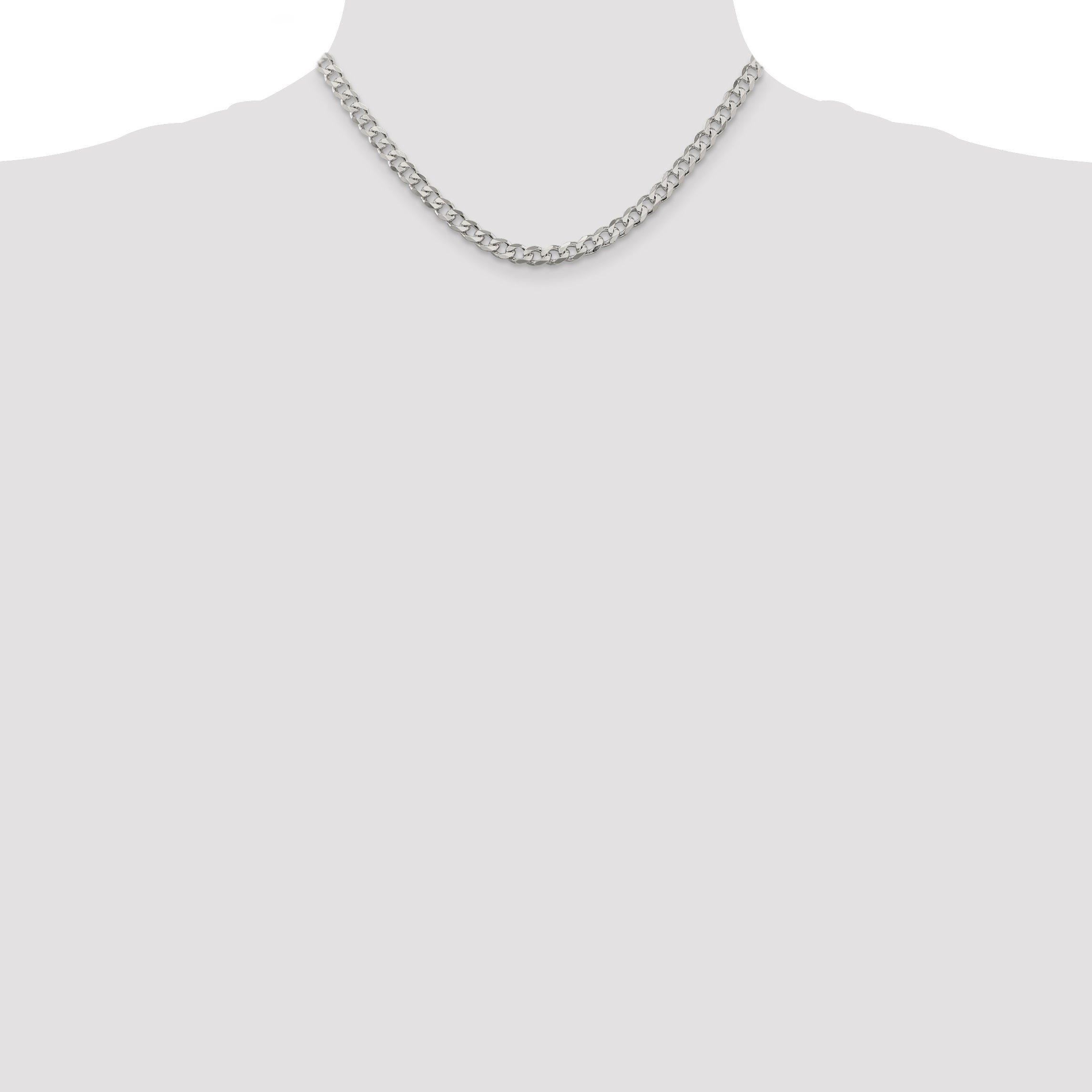 Sterling Silver Curb Chain Necklace 5.7mm