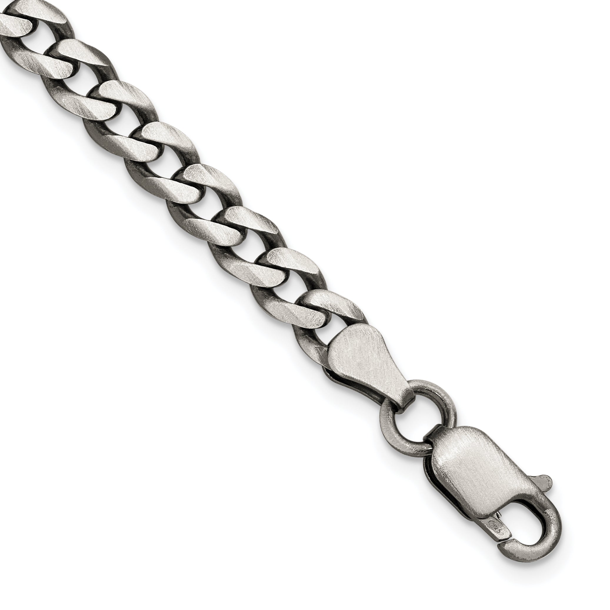 Sterling Silver Antiqued 6.0mm Curb Chain