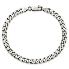Sterling Silver Antiqued 6.0mm Curb Chain
