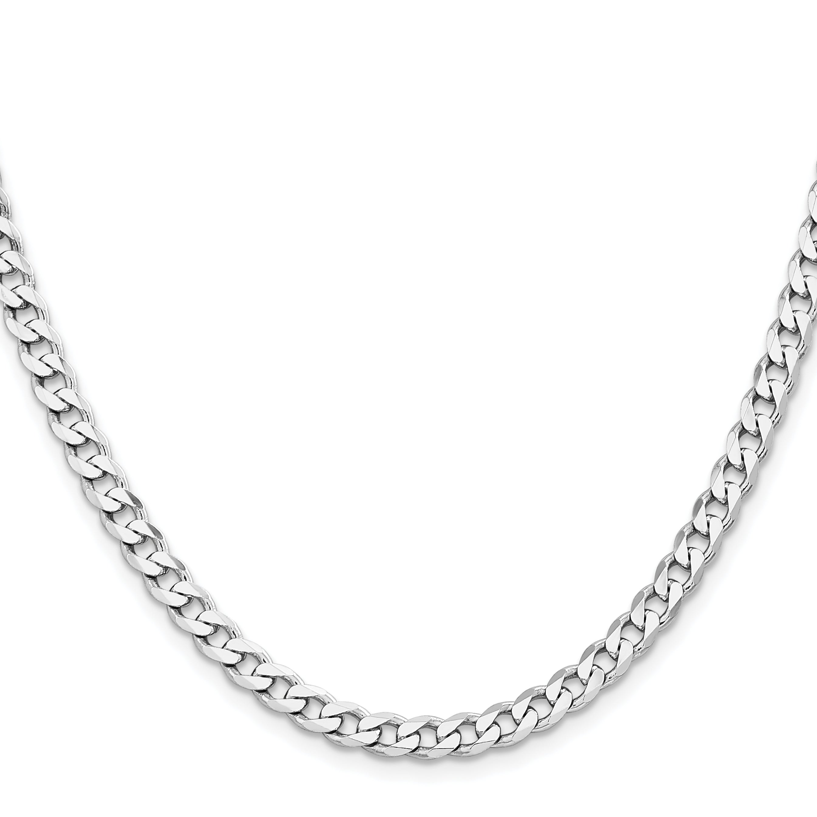 Sterling Silver Rhodium-Plated Curb Chain Necklace 5.7mm Secondary image